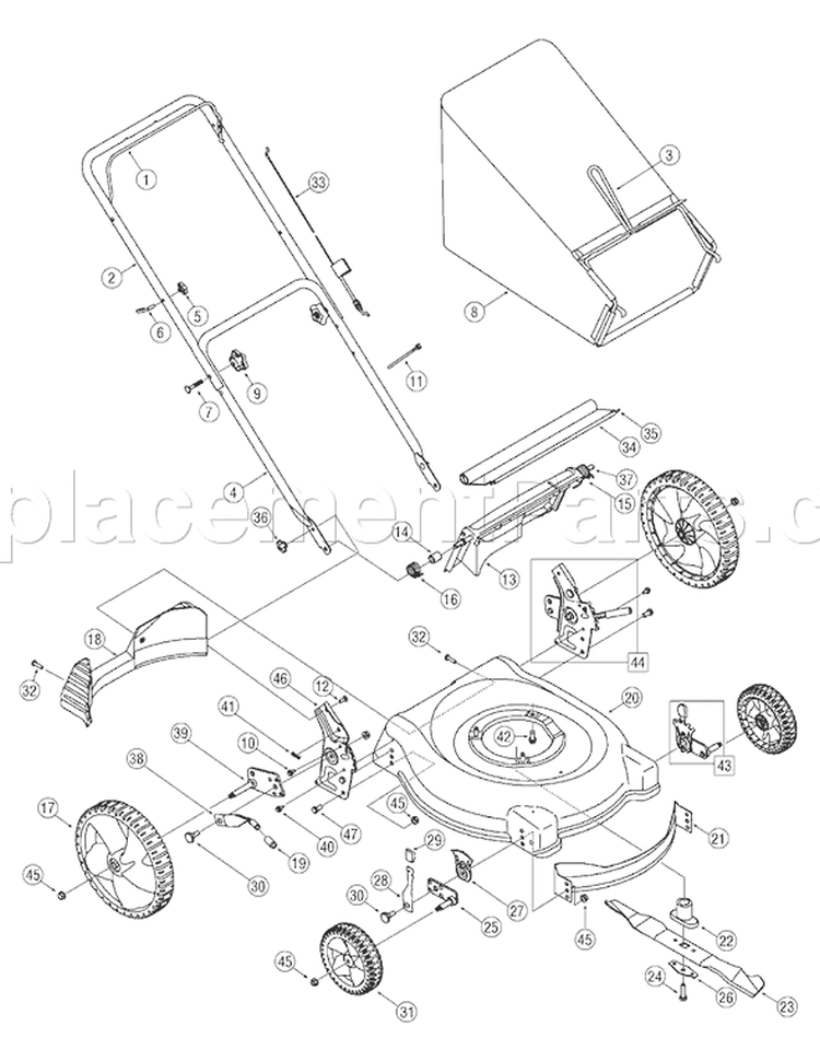 Page A Diagram and Parts List for 11A-588C755 2006 Yard Man Lawn Mower